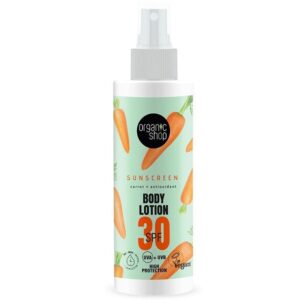 Organic Shop Fényvédő testápoló sárgarépával és antioxidánsokkal SPF30 150ml