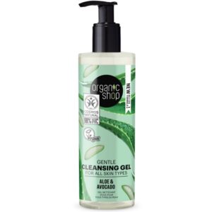 Organic Shop Gyengéd arctisztító gél aloe verával és avokádóval 200ml