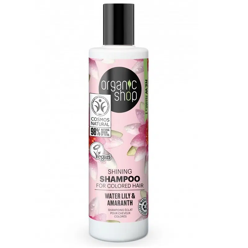 Organic Shop Shine sampon vízililiommal és amaránttal 280ml Organic Shop Shine sampon vízililiommal és amaránttal 280ml