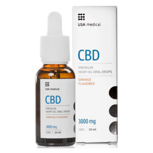 USA Medical 3000 mg Prémium CBD olaj ORAL DROPS narancsos 30ml