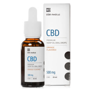 USA Medical 500 mg Prémium CBD olaj ORAL DROPS narancsos 30ml