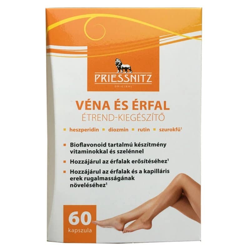 Priessnitz Vein véna és visszér kapszula 60db Priessnitz Vein véna és visszér kapszula 60db