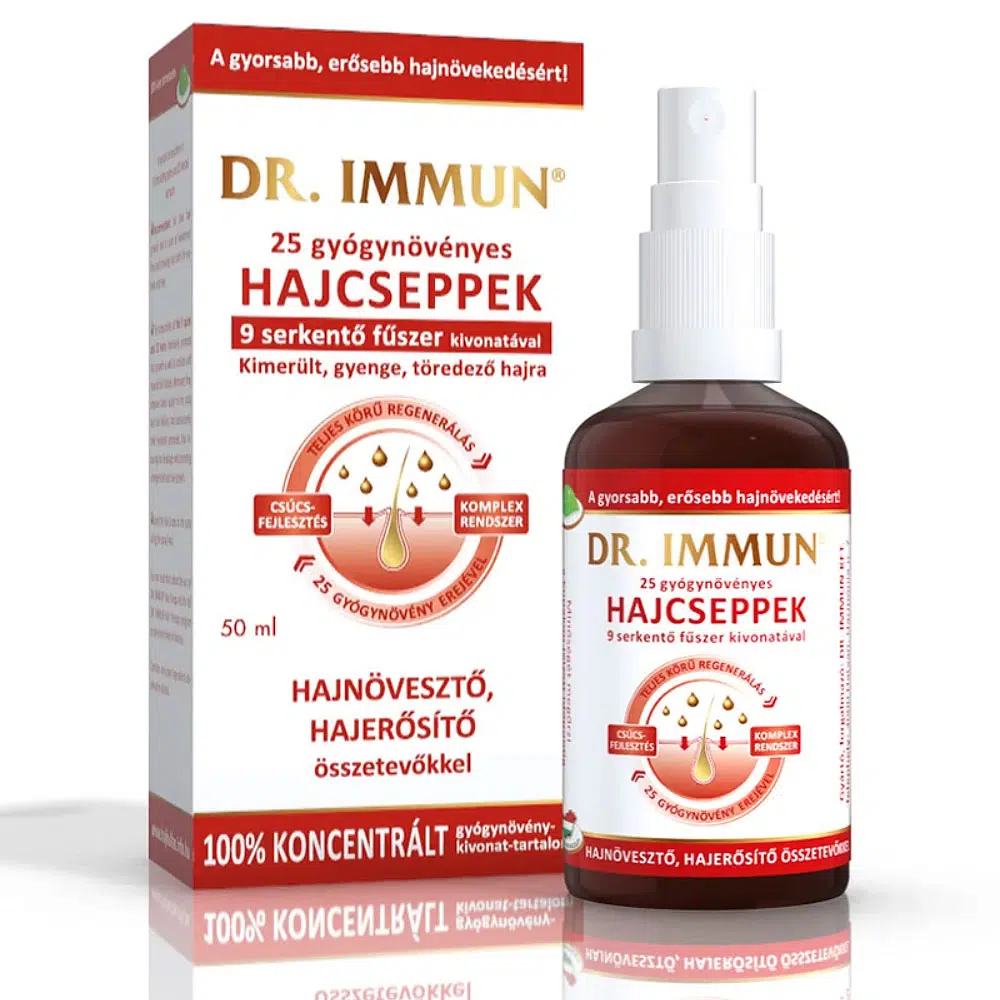 Dr.Immun fűszeres hajnövesztő és regeneráló cseppek 50ml Dr.Immun fűszeres hajnövesztő és regeneráló cseppek 50ml