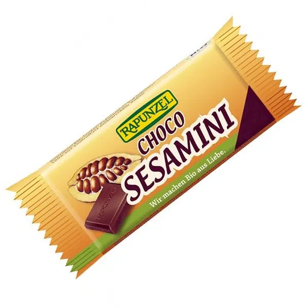 Rapunzel BIO Csokoládés szezámszelet 27g Rapunzel BIO Csokoládés szezámszelet 27g