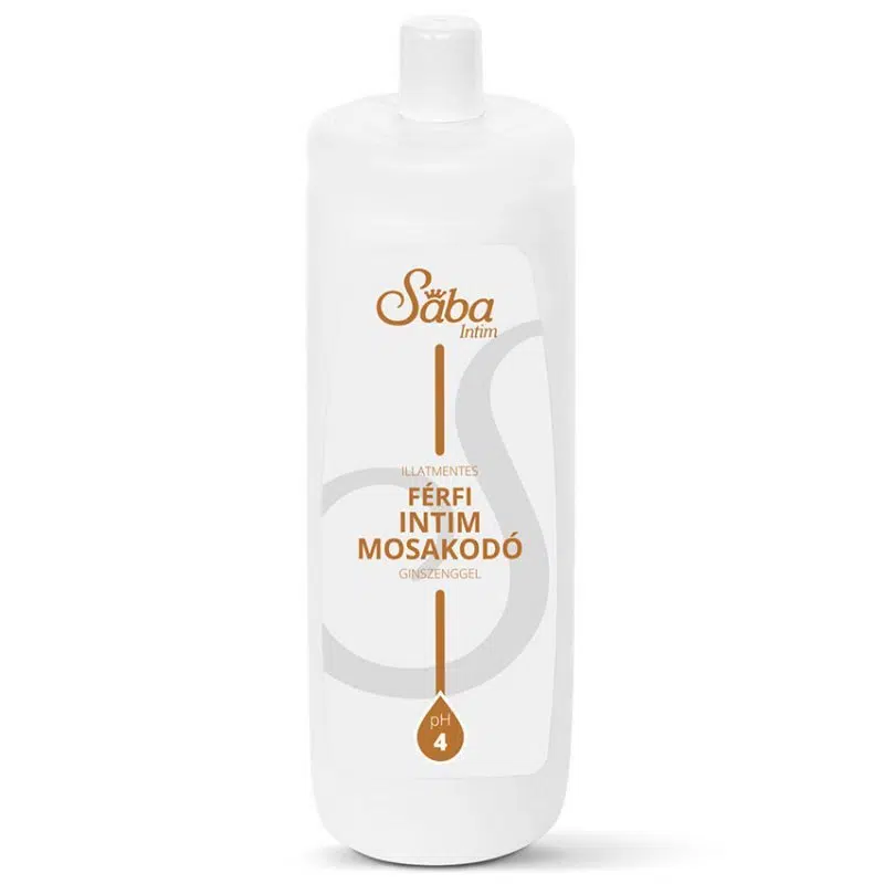 SÁBA férfi intim mosakodó illatmentes 1000ml (ginsenggel és B5 provitaminnal) SÁBA férfi intim mosakodó illatmentes 1000ml (ginsenggel és B5 provitaminnal)