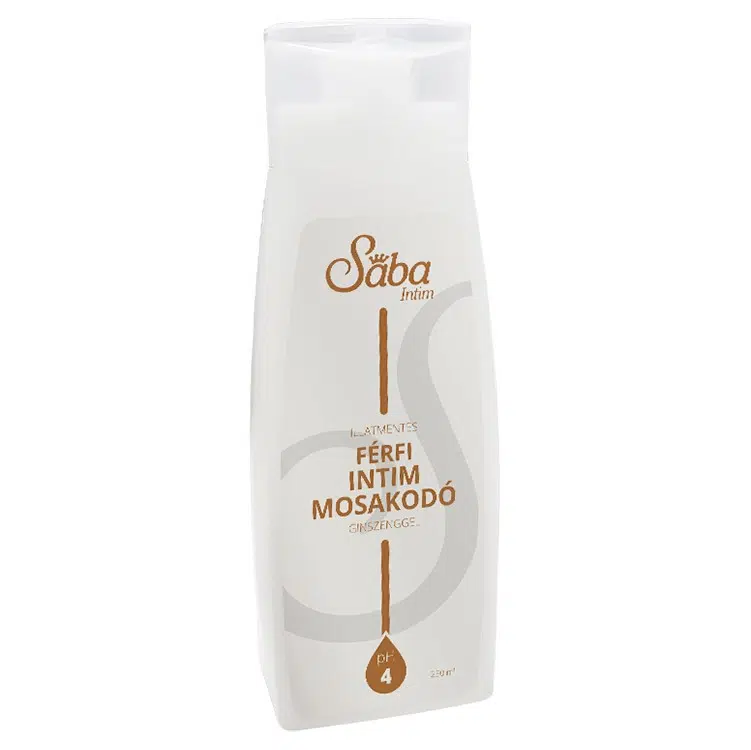 SÁBA férfi intim mosakodó illatmentes 250ml (ginsenggel és B5 provitaminnal) SÁBA férfi intim mosakodó illatmentes 250ml (ginsenggel és B5 provitaminnal)