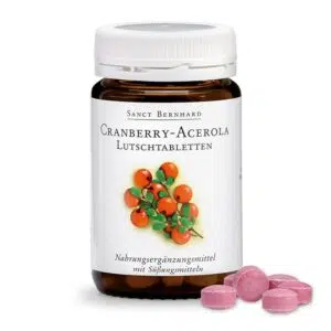 Sanct Bernhard Tőzegáfonya 460mg és Acerola rágótabletta 90db