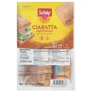 Schar gluténmentes ciabatta zsemle elősütött magvas 4x50g 200g