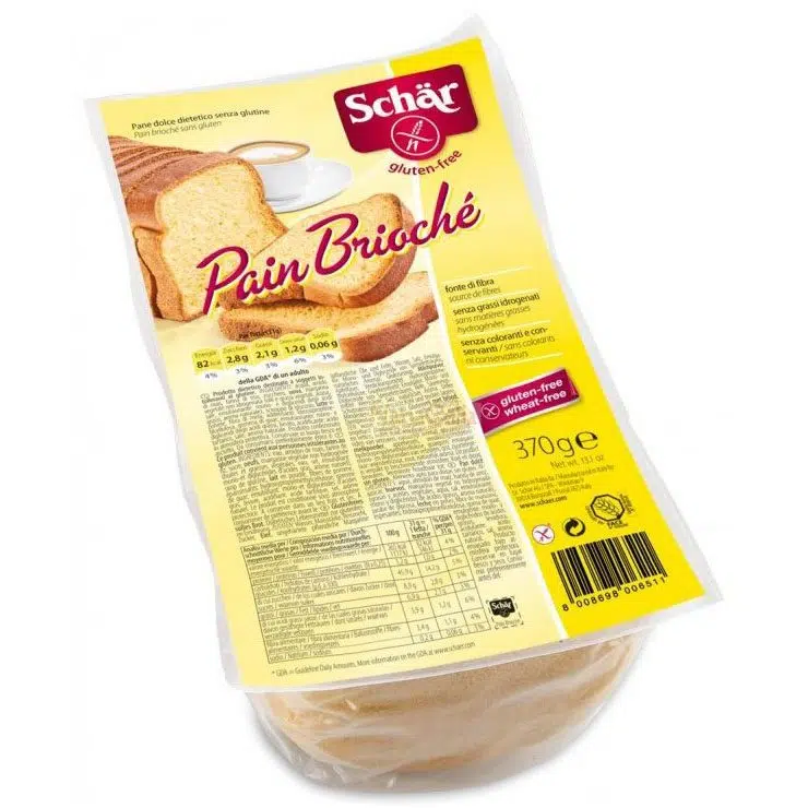 Schar gluténmentes kenyér édes pain brioché 370g Schar gluténmentes kenyér édes pain brioché 370g