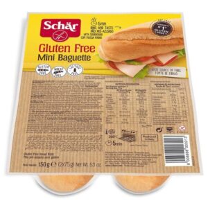 Schar gluténmentes mini bagett elősütött 2x75g 150g