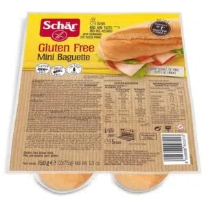 Schar gluténmentes mini bagett elősütött 2x75g 150g