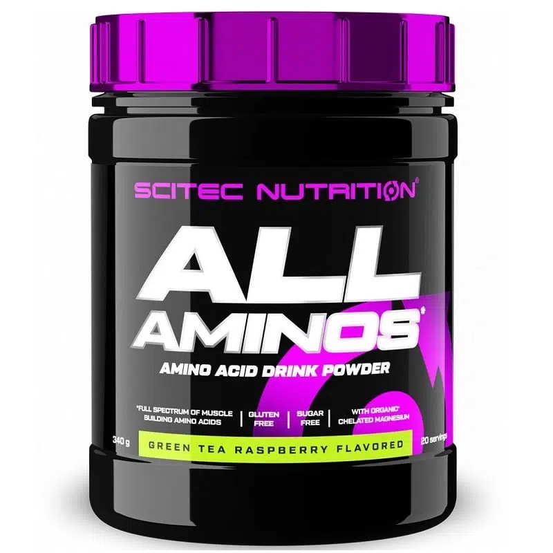 Scitec Nutrition All Aminos 340g zöld tea-málna Scitec Nutrition All Aminos 340g zöld tea-málna