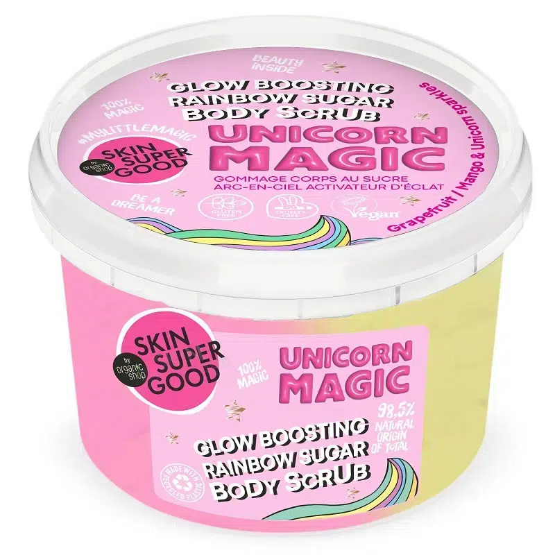 Skin Super Good Ragyogásfokozó testradír „Unicorn Magic” 250ml Skin Super Good Ragyogásfokozó testradír „Unicorn Magic” 250ml