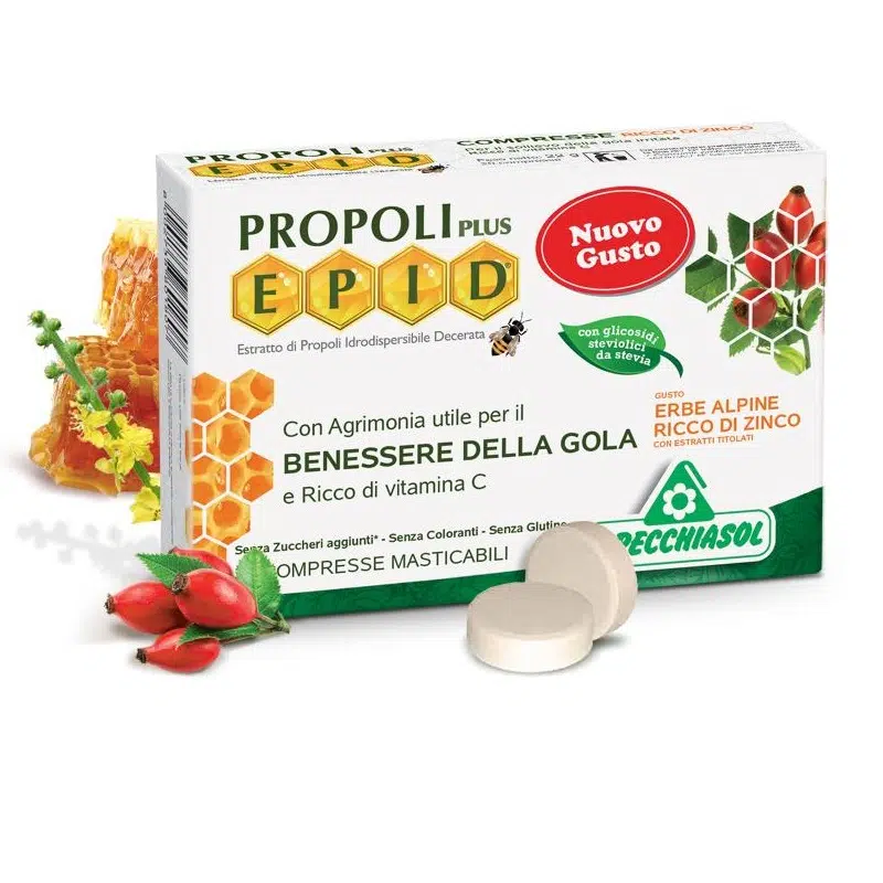 Specchiasol EPID Propolisz+Cink szopogatós tabletta 20db Specchiasol EPID Propolisz+Cink szopogatós tabletta 20db