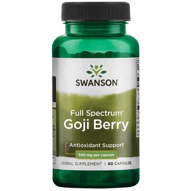 Swanson Goji Berry 500mg 60db Swanson Goji Berry 500mg 60db