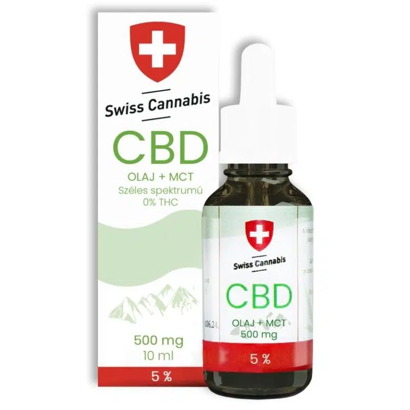 Swiss Cannabis 500mg 5% CBD Olaj Széles spektrum 10ml Swiss Cannabis 500mg 5% CBD Olaj Széles spektrum 10ml