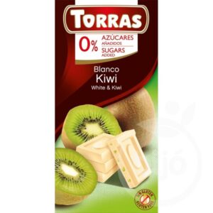 Torras fehércsokoládé kivis cukor- és gluténmentes 75g