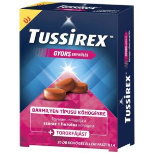 Tussirex köhögés elleni pasztilla 20db
