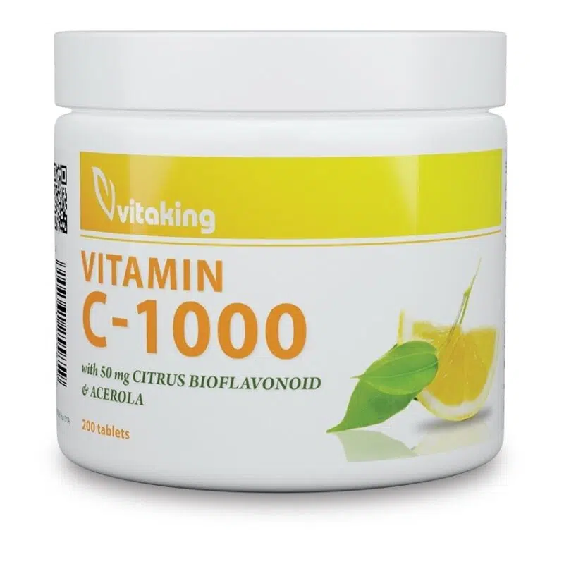 Vitaking C-Vitamin 1000mg BIOFLAVONOID, acerola,csipkebogyó 200db Vitaking C-Vitamin 1000mg BIOFLAVONOID, acerola,csipkebogyó 200db