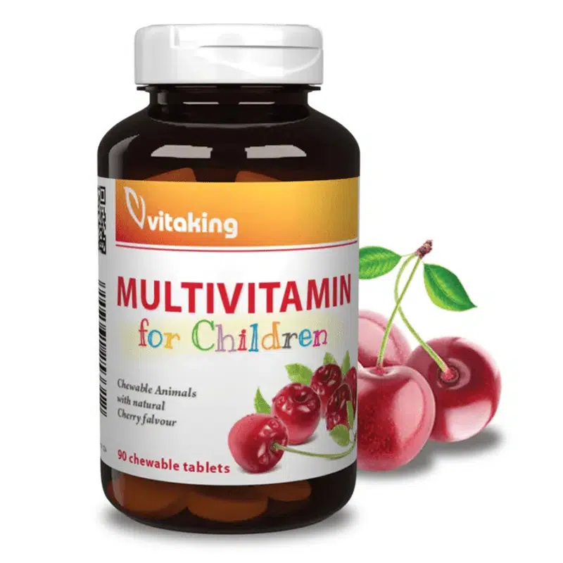 Vitaking Gyerek Multivitamin meggyes rágótabletta 90db Vitaking Gyerek Multivitamin meggyes rágótabletta 90db