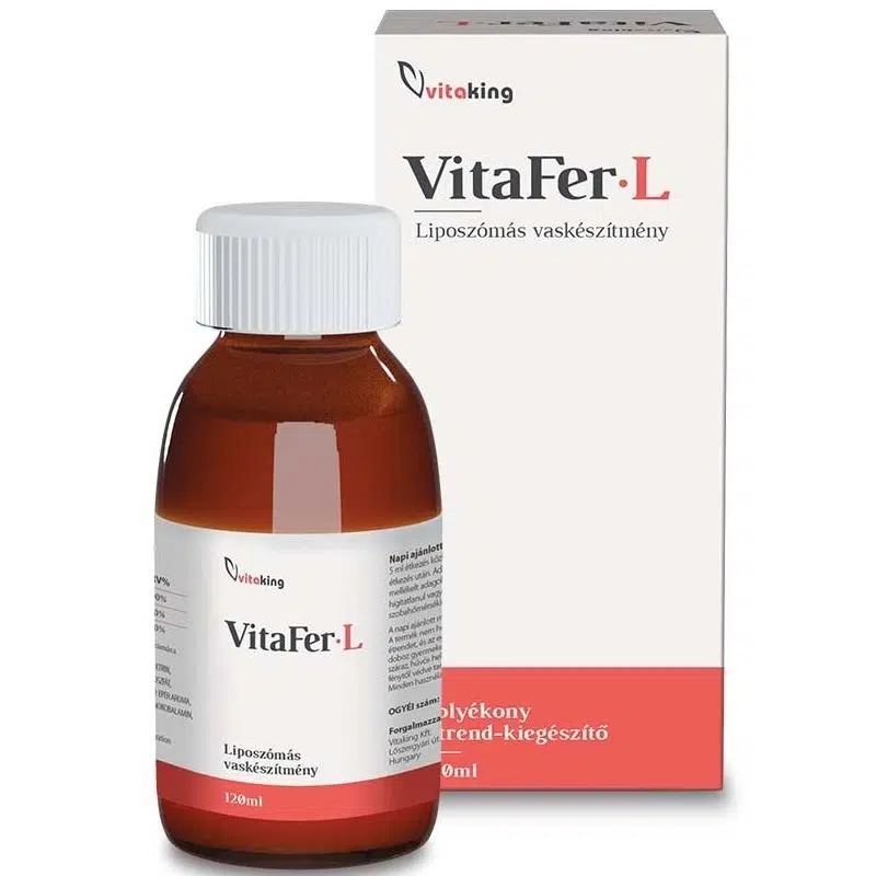 Vitaking VitaFer-L liposzómás vas készítmény 120ml (piros) Vitaking VitaFer-L liposzómás vas készítmény 120ml (piros)