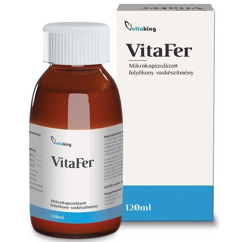 Vitaking VitaFer mikrokapszulázott vas készítmény 120ml (kék) Vitaking VitaFer mikrokapszulázott vas készítmény 120ml (kék)