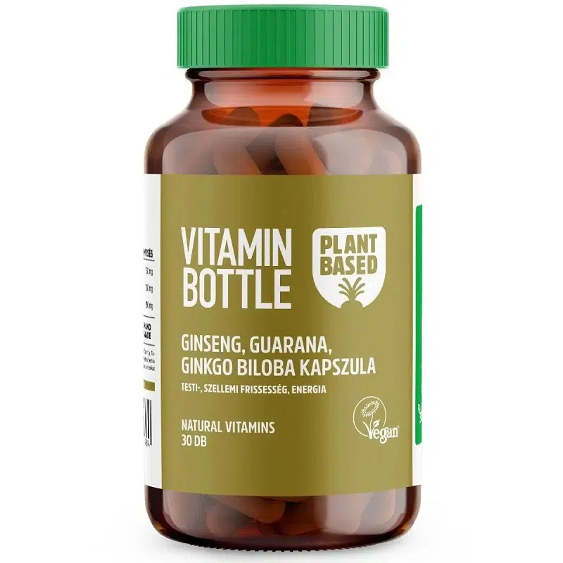 Vitamin bottle Ginseng, Guarana, Ginkgo kapszula 30db Vitamin bottle Ginseng, Guarana, Ginkgo kapszula 30db