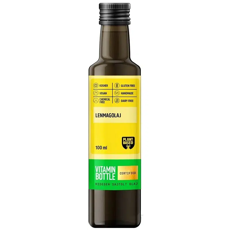 Vitamin bottle Lenmag hidegen sajtolt olaj 100ml Vitamin bottle Lenmag hidegen sajtolt olaj 100ml