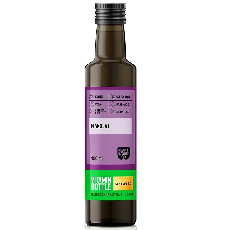Vitamin bottle Mákolaj hidegen sajtolt olaj 100ml Vitamin bottle Mákolaj hidegen sajtolt olaj 100ml