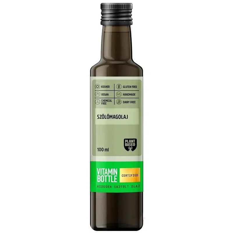 Vitamin bottle Szőlőmag hidegen sajtolt olaj 100ml Vitamin bottle Szőlőmag hidegen sajtolt olaj 100ml