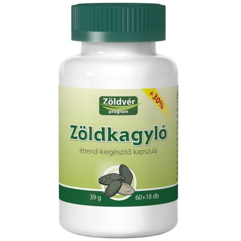 Zöldvér zöldkagyló kapszula 60+18 db Zöldvér zöldkagyló kapszula 60+18 db