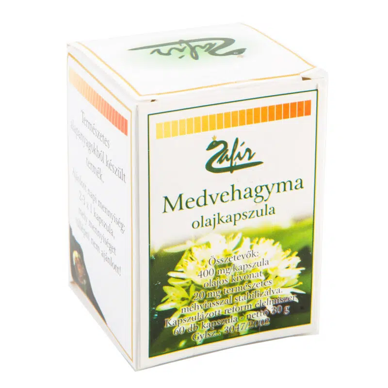 Zafir medvehagyma olajkapszula 60 db Zafir medvehagyma olajkapszula 60 db