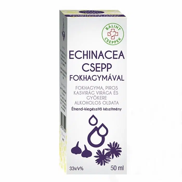 Bálint cseppek echinacea FOKHAGYMÁVAL csepp 50ml Bálint cseppek echinacea FOKHAGYMÁVAL csepp 50ml