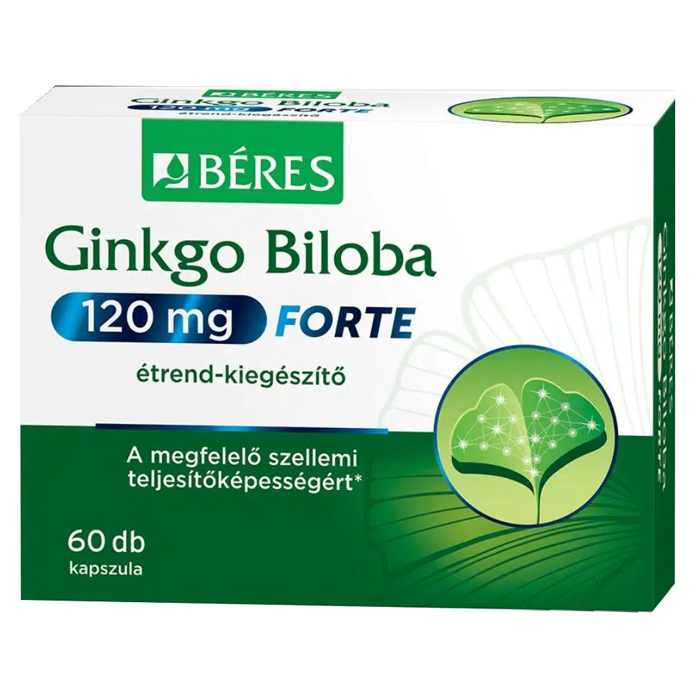 Béres ginkgo 120mg forte kapszula 60db Béres ginkgo 120mg forte kapszula 60db