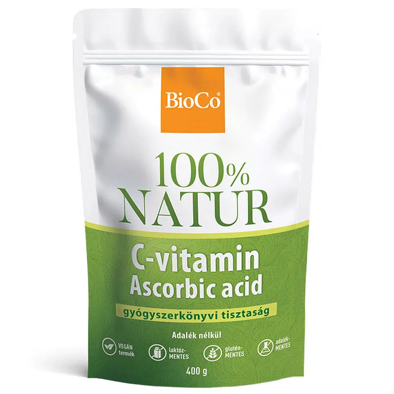 Bioco 100% NATUR C-vitamin Ascorbic acid tasakos por 400g Bioco 100% NATUR C-vitamin Ascorbic acid tasakos por 400g