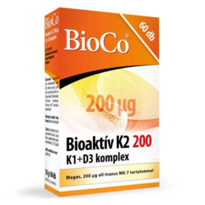 BioCo Bioaktív K2 200mg K1+D3 komplex tabletta 60 db