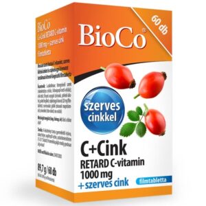 BioCo C+Cink Retard C-vitamin 1000mg+Szerves Cink filmt. 60 db