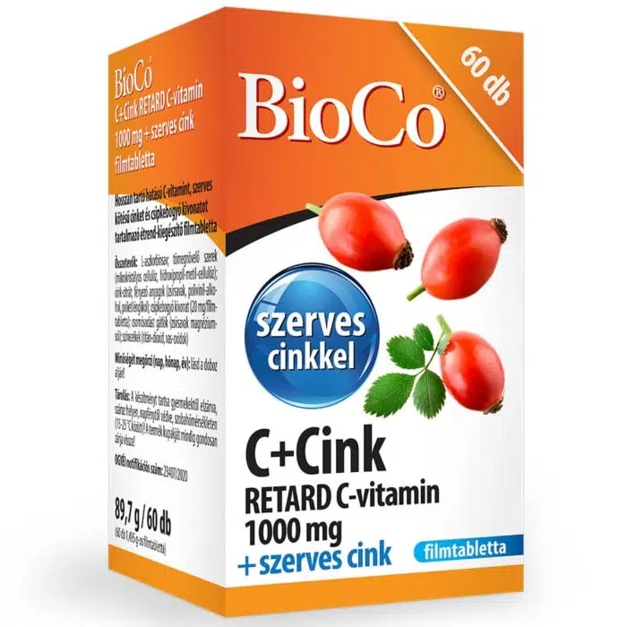 BioCo C+Cink Retard C-vitamin 1000mg+Szerves Cink filmt. 60 db BioCo C+Cink Retard C-vitamin 1000mg+Szerves Cink filmt. 60 db