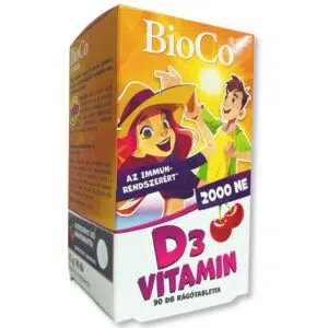 Bioco D3-vitamin 2000 NE cseresznyés rágótabletta 90 db