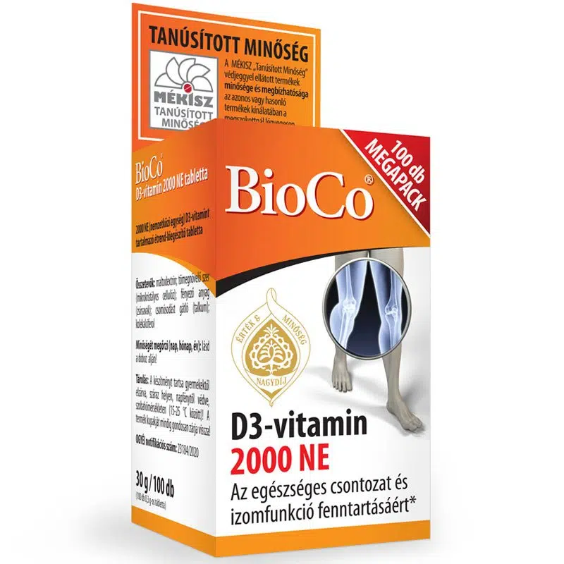 BioCo D3-vitamin 2000 NE tabletta MEGAPACK 100 db BioCo D3-vitamin 2000 NE tabletta MEGAPACK 100 db