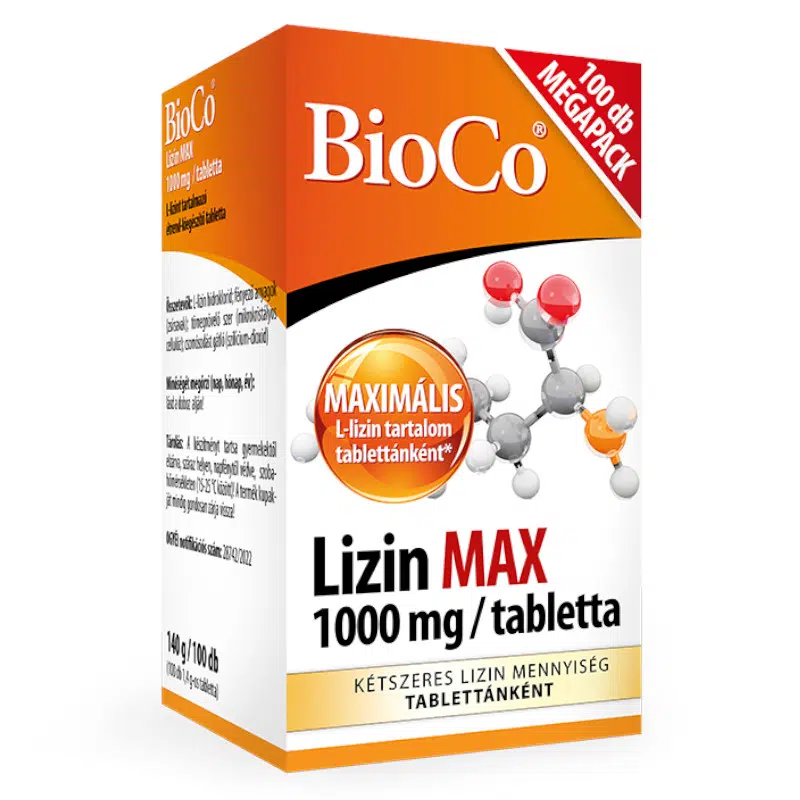 Bioco LIZIN MAX 1000mg Megapack 100 db Bioco LIZIN MAX 1000mg Megapack 100 db