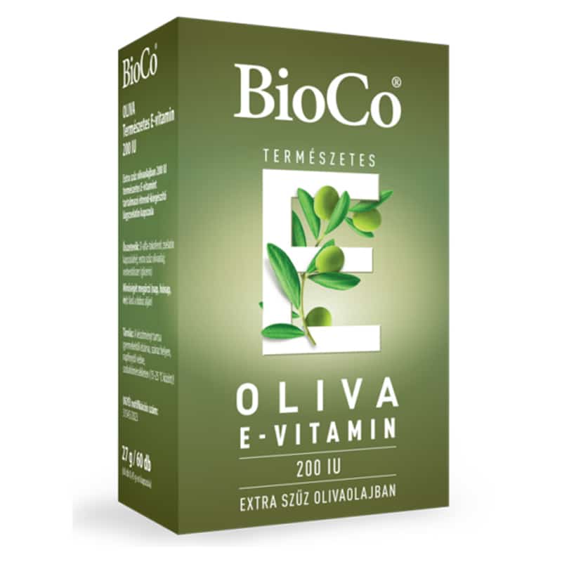 BioCo OLIVA Természetes E-vitamin 200 IU lágyzselatin kapszula 60db BioCo OLIVA Természetes E-vitamin 200 IU lágyzselatin kapszula 60db