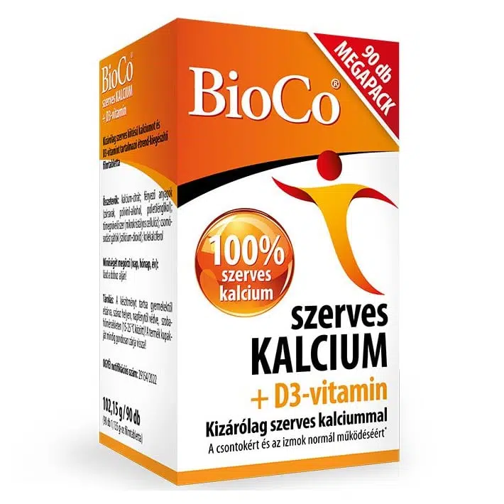 Bioco Szerves Kalcium + D3 vitamin filmtabletta 90 db Bioco Szerves Kalcium + D3 vitamin filmtabletta 90 db