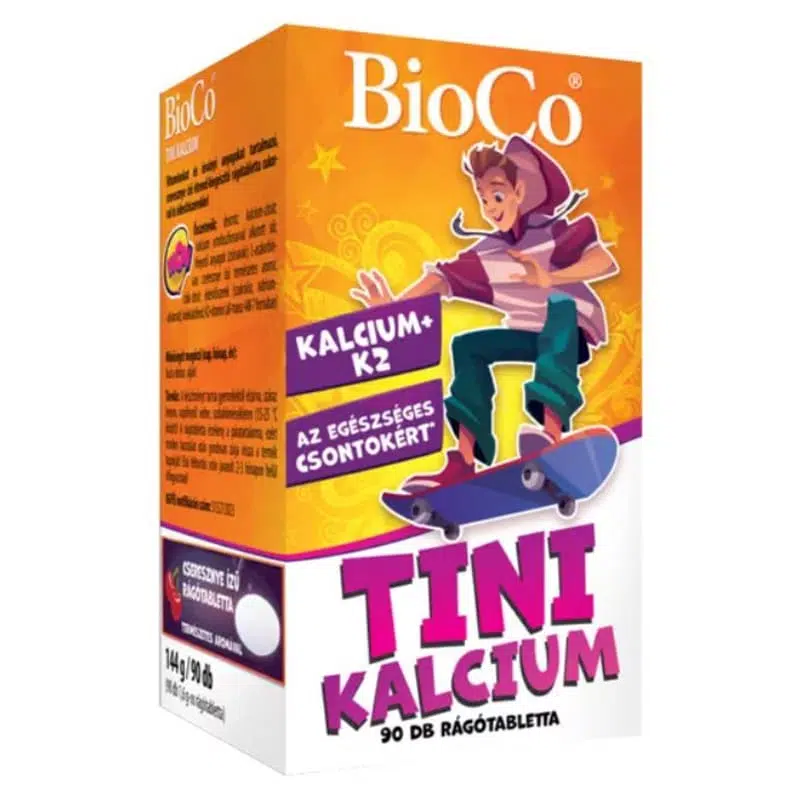 Bioco TINI-KALCIUM rágótabletta 90db + AJÁNDÉK 15db rágótabletta Bioco TINI-KALCIUM rágótabletta 90db + AJÁNDÉK 15db rágótabletta