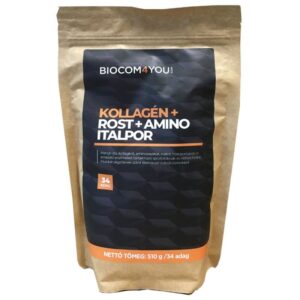 Biocom4You Kollagén+Rost+Amino italpor utántöltős mangó ízű 510g
