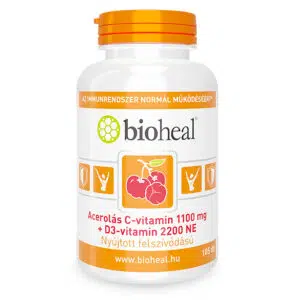 Bioheal Acerolás C-vitamin 1100mg + D3-vitamin 2200 NE filmtabletta 105db