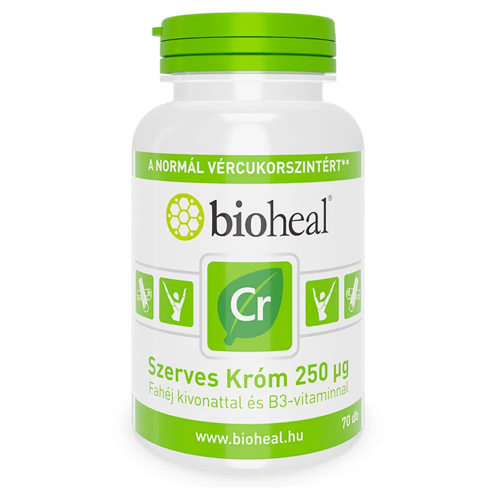 Bioheal Szerves Természetes Króm filmtabletta 70db Bioheal Szerves Természetes Króm filmtabletta 70db