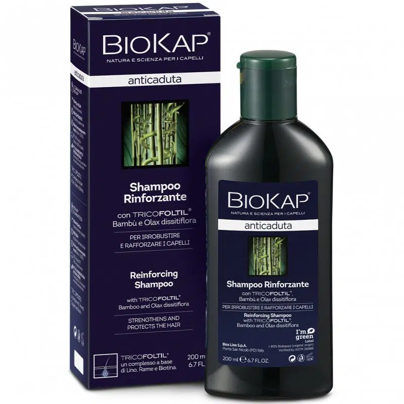 Biokap Anticaduta Hajhullás elleni Erősítő sampon 200ml Biokap Anticaduta Hajhullás elleni Erősítő sampon 200ml