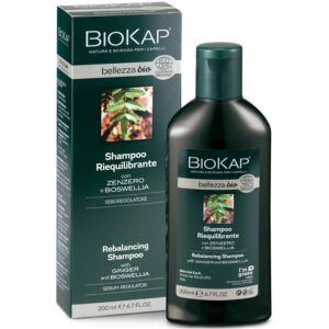 Biokap Bellezza bio Kiegyensúlyozó sampon gyömbérrel és tömjénfával 200ml