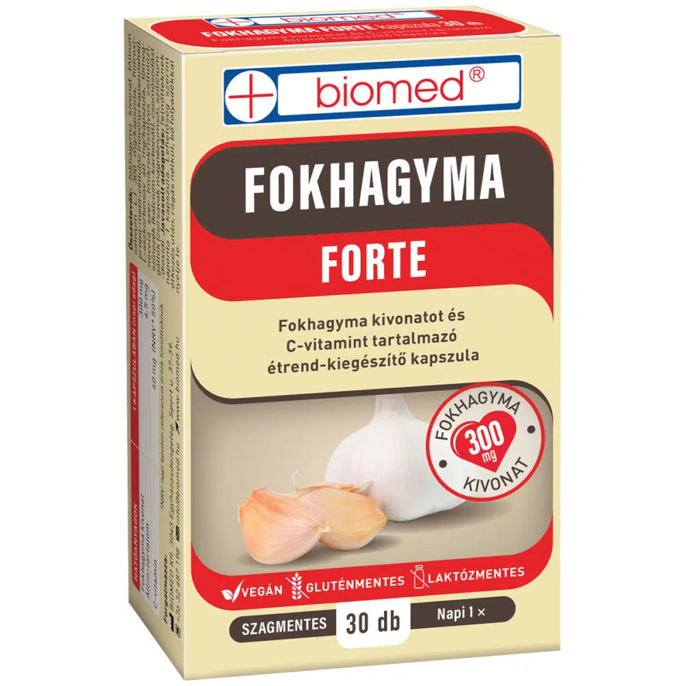 Biomed Fokhagyma forte kapszula 30db Biomed Fokhagyma forte kapszula 30db